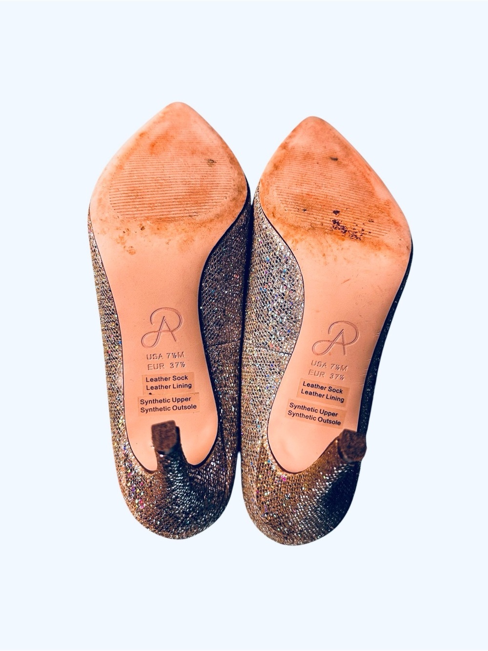 Adrianna Papell Special Occasion Bridal Glitter Sparkle Pointed Heels Size 7.5 - Picture 6 of 7